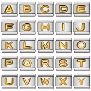 Trendy Italian Charms Bracelet 26 English A-Z Letter Name Custom Gold Color DIY Jewelry Making Gift Hand Bangle Chain Jewellry