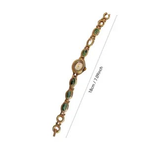 New Colored Gemstones Ladies Watch Elegant Luxury Quartz Watch Gift Oval Wristwatch