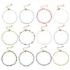 Fashion Summer Anklet 18K Gold Plated 304 Stainless Steel & Glass Beaded Chain Anklets For Women Beach Gift 22cm(8.7
