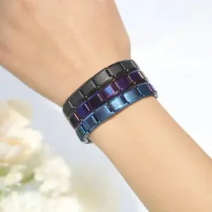Italian Charm Link Stainless Steel Golden Bracelet for Woman Men DIY Making 9mm Bead Silver Color Retro Bangle Jewelry Wholesale