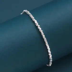 925 Sterling Silver Irregular Chain Cool Bracelets Small Pieces Of Silver For Women Vintage Luxury Jewellery Accessories
