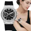 Fashion 2025 Rubber Women Watches Luxurious Brand Casual Diamond Female Quartz Wristwatches Simple Sport Clock Relogio Feminino