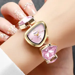Elegant Rhinestone Bracelet Strap Women Watches Fashion Irregular Dial Ladies Quartz Wristwatch Reloj Mujer (Without Box)