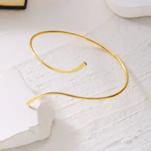 Minimalist S-shaped Wrapped Ankle Chain For Women Vintage Simple Lines Curved Shape Anklets Bracelets Foot Chain Beach Jewelry