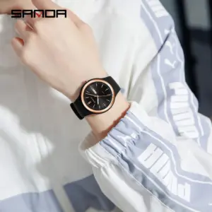 2025 Fashion SANDA Top Brand 6213 Female Student Casual Simple Women's Dual Calendar Elegant Female Student Quartz Wrist Watches