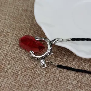 DMC Devil Maycry Pendant Necklace Devil Hunter Dante Perfect Amulet Red Crystal Necklaces for Women Men Choker Jewelry