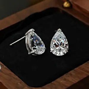 925 Sterling Silver 3ct Waterdrop Pear-Shaped Lab Diamond Earring Luxury jewelry for Woman Attending Events Dating Anniversary