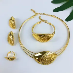 TITI Luxury Design Jewelry Set For Women Dubai Nigeria Jewelry Quality Necklace Big Earrings Bangle Wedding Party Gift