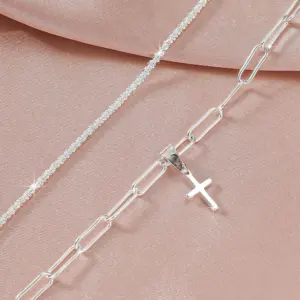 New 925 Sliver Plated CZ Anklet Bracelets for Women Girl Trendy Waterproof Zircon Charm Dainty Layer Chain Anklets Jewelry Gifts