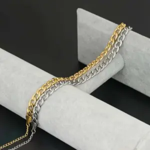 Stainless Steel Silver Plated Women Beach Anklet Leg Jewelry 7MM Wide Foot Bracelet Cuban Link Barefoot Wholesale Drop Shipping