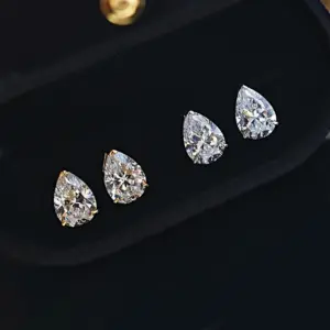 925 Sterling Silver 3ct Waterdrop Pear-Shaped Lab Diamond Earring Luxury jewelry for Woman Attending Events Dating Anniversary
