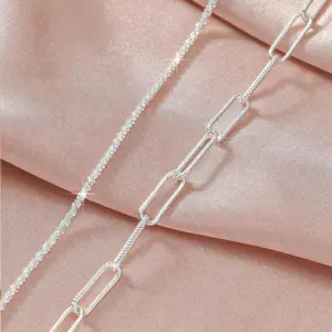 New 925 Sliver Plated CZ Anklet Bracelets for Women Girl Trendy Waterproof Zircon Charm Dainty Layer Chain Anklets Jewelry Gifts