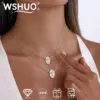 1/2/3Carat Oval Cut Moissanite Pendant Necklace 100% S925 Silver Solitaire Diamond Women‘s Fine Jewelry Necklace Party Gifts