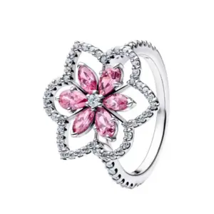 2026 New 925 Silver Clover Letter Love Flower Women's Ring Wedding Party Fashion Gift Jewelry