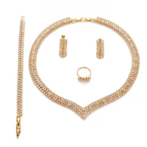 Jewelry Set HADIYANA Exquisite Jewelry for Women Luxury Cubic Zirconia High Quality Jewelry BN9297 Bridal Wedding Accessories